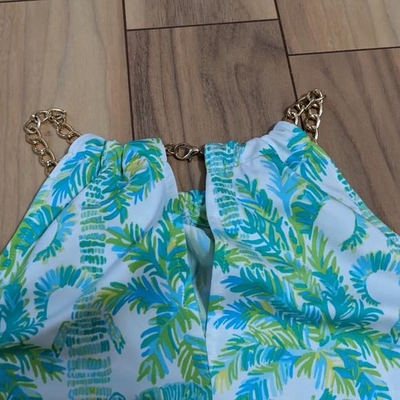 EUC! Lilly Pulitzer Bowen Top Fresh Citrus Keep Palm Engineered Size S - Picture 14 of 14
